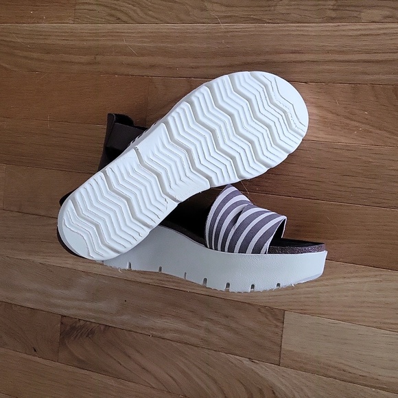 OTBT Montauk Tapioca Boho Ankle Strap Platform Wedge Leather Sandal 8.5M - Picture 7 of 11